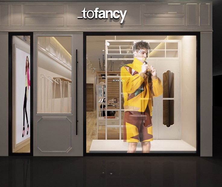 Ag亚洲集团智慧显示屏门店橱窗LED透明屏展示